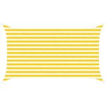 vidaXL Voile d'ombre Jaune et blanc 2 x 3 5 m 100   polyester Oxford