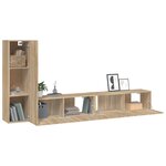 vidaXL Ensemble de meubles TV 3 Pièces Chêne sonoma Bois d'ingénierie