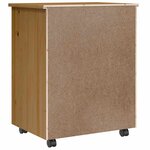 vidaXL Armoire roulante avec tiroirs MOSS bois de pin marron miel