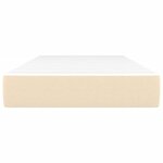 vidaXL Matelas de lit à ressorts ensachés fermeté moyenne Crème 90x200x20 cm Tissu