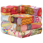 vidaXL Pouf modulaire Patchwork Tissu