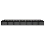 vidaXL Cadre de lit Gris 75x190 cm Petit simple Bois massif