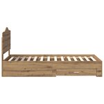 vidaXL Cadre de lit Chêne artisanal 90 x 190 cm Bois d'ingénierie