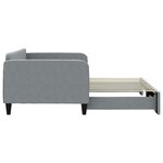 vidaXL Lit de jour avec lit gigogne gris clair 90x190 cm tissu
