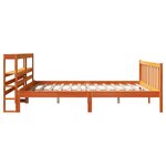 vidaXL Cadre de lit et tête de lit cire marron 200x200 cm bois de pin
