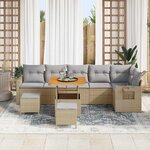 vidaXL Ensemble de canapé de jardin 11 Pièces Beige et Gris clair