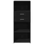 vidaXL Buffet haut noir 50x42 5x124 cm bois d'ingénierie