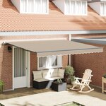 Store manuel rétractable vidaXL Beige 400x350 cm
