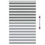 vidaXL Store zèbre gris foncé largeur du tissu 135 9 cm polyester