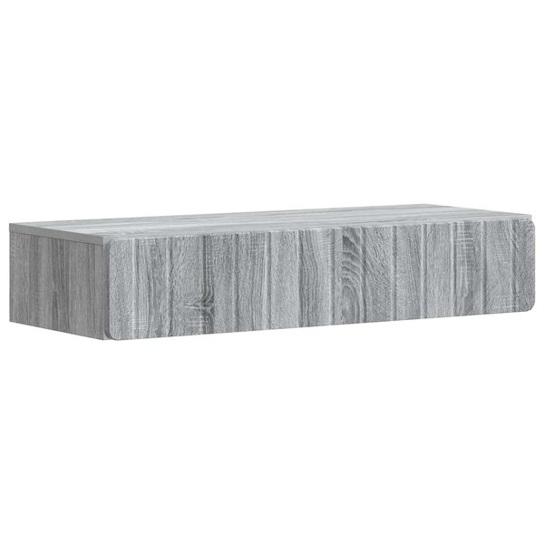 vidaXL Table d'appoint murale Sonoma gris 87 5 x 34 5 x 17 cm