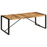 vidaXL Table de salle à manger 220x100x75 cm Bois de manguier solide