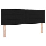 vidaXL Tête de lit Hauteur réglable avec tête de lit Noir 140 cm tissu