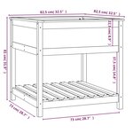 vidaXL Jardinière avec étagère Gris 82 5x82 5x81 cm Bois massif de pin