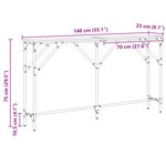 vidaXL Table console Chêne 140x23x75 cm Bois d'ingénierie