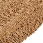 vidaXL Tapis Jute tressé à la main 150 cm Rond