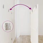 vidaXL Tête de lit murale Blanc 147x3x90 cm Bois massif de pin