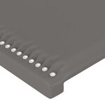 vidaXL Tête de lit à LED Gris 144x5x118/128 cm Similicuir
