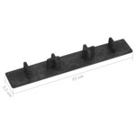 vidaXL Embouts de terrasse 10 Pièces Noir Plastique