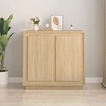 vidaXL Buffet chêne sonoma 80x34x75 cm bois d'ingénierie