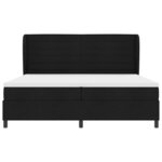 vidaXL Lit à ressorts avec matelas Noir 200 x 200 cm tissu