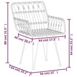 vidaXL Chaises de jardin lot de 2 avec accoudoir Noir 56x64x80 cm