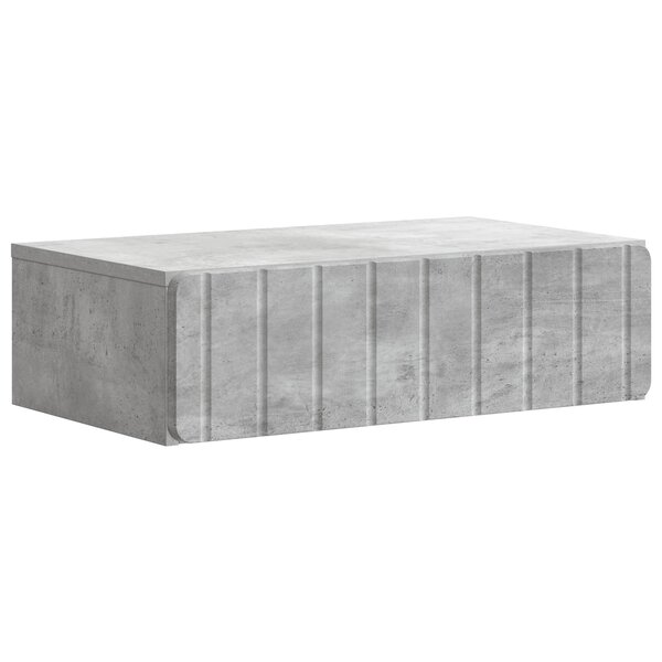 vidaXL Table d'appoint murale Gris béton 59 x 34 5 x 17 cm