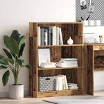 vidaXL Bibliothèque vieux bois 80x24x109 cm bois d'ingénierie