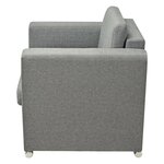 vidaXL Ensemble de canapés trois pièces Tissu Gris clair