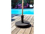 Pied de parasol rond - ø48.5 x 31 cm - Béton - Tressé