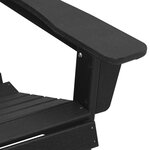 vidaXL Chaise Adirondack Noire 74x82x91 cm HDPE