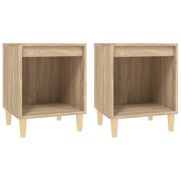 vidaXL Tables de chevet 2 Pièces Chêne sonoma 40x35x50 cm