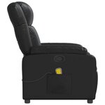 vidaXL Fauteuil de massage inclinable Noir Similicuir