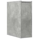 vidaXL Armoire de salle de bain étroite avec roulettes gris béton