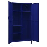 vidaXL Garde-robe Bleu marine 90x50x180 cm Acier