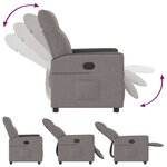 vidaXL Fauteuil inclinable Taupe Tissu