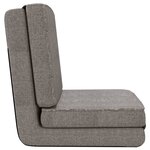 vidaXL Chaise pliable de sol Gris clair Tissu