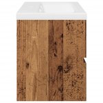 vidaXL Armoire lavabo avec bassin intégré vieux bois