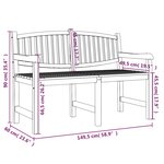 vidaXL Banc de jardin 149 5x60x90 cm bois de teck solide