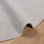 vidaXL Tapis de surface Rond HUARTE Crème et gris Ø 160 CM Polyester
