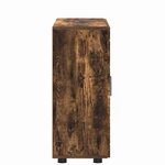 vidaXL Cabinet en Bois avec stockage Chêne fumé 88 5 x 30 5 x 73 cm