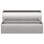 vidaXL Cache-pot de jardin Argent 100 x 60 x 45 cm Acier inoxydable