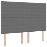 vidaXL Lit à ressorts Manuel Gris clair  Blanc 203 x 160 x 128 cm