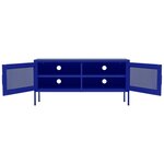 vidaXL Meuble TV Bleu marine 105x35x50 cm Acier