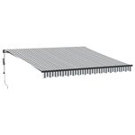 vidaXL Auvent rétractable automatique avec LED anthracite et blanc