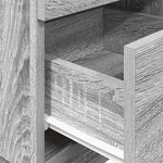 vidaXL Tables de chevet 2 Pièces avec 2 tiroirs sonoma gris 36x36x68 cm