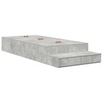 vidaXL Lit de rangement en gris béton 75x190 cm