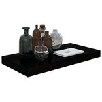 vidaXL Étagère murale flottante Noir brillant 50x23x3 8 cm MDF