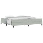 vidaXL Lit à ressorts avec matelas Gris clair 200 x 200 cm tissu