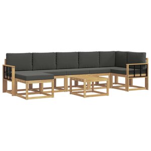 vidaXL Ensemble de canapés d'extérieur 8 pc Blanc et anthracite