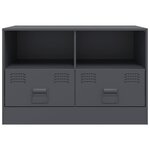 vidaXL Meuble TV anthracite 67x39x44 cm acier